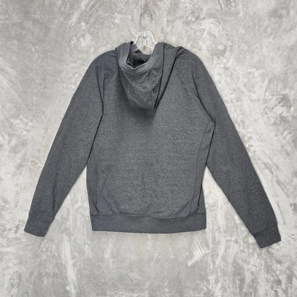 The North Face Mens Gray Embroidered Hoodie Logo‎ Raglan Sleeve Fleece Size M